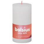 Bolsius bougies pilier rustiques shine 4 pcs 130x68 mm blanc nuageux