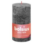Bolsius bougies pilier rustiques shine 4 pcs 130x68 mm gris orageux