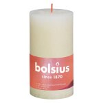 Bolsius bougies pilier rustiques shine 4 pcs 130x68 mm perle douce