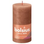 Bolsius bougies pilier rustiques shine 4 pcs 130x68 mm rose rustique