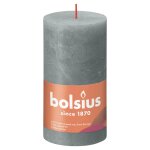 Bolsius bougies pilier rustiques shine 4 pcs 130x68 mm vert eucalyptus