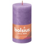 Bolsius bougies pilier rustiques shine 4 pcs 130x68 mm violet vibrant