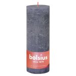Bolsius bougies pilier rustiques shine 4 pcs 190x68 mm bleu cr�puscule