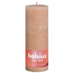 Bolsius bougies pilier rustiques shine 4 pcs 190x68 mm rose brumeux