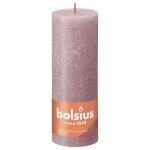 Bolsius bougies pilier rustiques shine 4 pcs 190x68 mm rose cendre