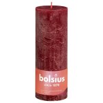 Bolsius bougies pilier rustiques shine 4 pcs 190x68 mm rouge velours