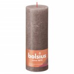 Bolsius bougies pilier rustiques shine 4 pcs 190x68 mm taupe rustique