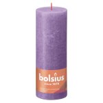 Bolsius bougies pilier rustiques shine 4 pcs 190x68 mm violet vibrant