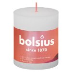 Bolsius bougies pilier rustiques shine 4 pcs 80x68 mm blanc nuageux