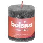Bolsius bougies pilier rustiques shine 4 pcs 80x68 mm gris orageux