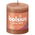 Bolsius bougies pilier rustiques shine 4 pcs 80x68 mm rose rustique