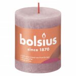 Bolsius bougies pilier rustiques shine 4 pcs 80x68 mm rose cendre
