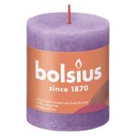 Bolsius bougies pilier rustiques shine 4 pcs 80x68 mm violet vibrant