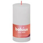Bolsius bougies pilier rustiques shine 8 pcs 100x50 mm blanc nuageux