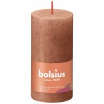 Bolsius bougies pilier rustiques shine 8 pcs 100x50 mm rose rustique