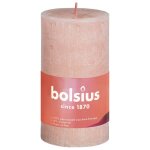 Bolsius bougies pilier rustiques shine 8 pcs 100x50 mm rose brumeux