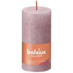 Bolsius bougies pilier rustiques shine 8 pcs 100x50 mm rose cendre