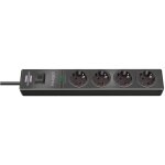 Brennenstuhl multiprise  4 prises hugo! 2 m anthracite