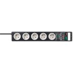 Brennenstuhl multiprise  5 prises super - solid 2, 5 m noir