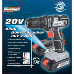 Brder mannesmann tournevis sans fil 2x20 v 1, 3 ah