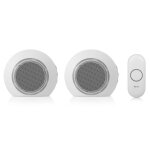 Byron ensemble de sonnette sans fil avec 2 sonnettes blanc