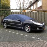Carpoint housse de toit voiture polyester s 233x160x33 cm bleu