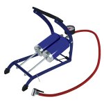 Carpoint pompe � pied double cylindre bleu