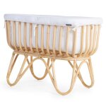 Childhome berceau en rotin avec matelas 90x50 cm rectangulaire