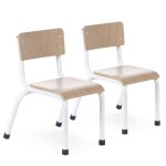 Childhome chaises pour enfants 2 pcs bois naturel et blanc