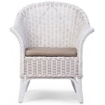 Childhome chaise en osier avec coussin pour enfants mimo blanc Childhome chaise en osier avec coussin pour enfants mimo blanc