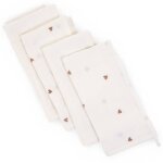 Childhome ensemble de tissu ttra avec c?urs blanc cass 4 pcs