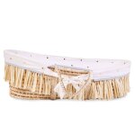 Childhome panier mose raphia avec matelas et housse dor