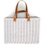 Childhome panier de rangement suspendu avec 2 poignées blanc Childhome panier de rangement suspendu avec 2 poignées blanc