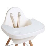 Childhome plateau d'alimentation silicone avec couvercle evolu blanc