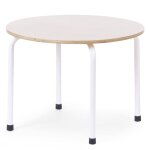 Childhome table ronde pour enfants bois naturel et blanc Childhome table ronde pour enfants bois naturel et blanc