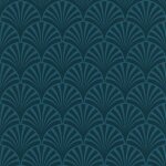 Couleurs & mati�res papier peint 20's pattern artdeco bleu