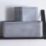 Curver botes de rangement beton avec couvercle 3 pcs m gris clair