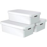 Curver bote de rangement infinity et couvercle 3pcs 30 l blanc 240671