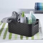Curver botes de rangement style avec couvercle 3 pcs s 6 l anthracite