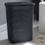 Curver ensemble de paniers  linge style 2 pcs 60 l anthracite