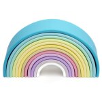 Dna ensemble de jouets en silicone arc - en - ciel pastel 12 pcs