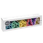 D�na ensemble de jouets en silicone maisons et arbres pastel 18 pcs