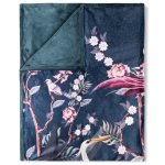 Descanso couverture sarenza 130x160 cm bleu ptrole