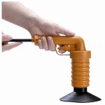 Drain buster dboucheur de canalisation portable orange et noir