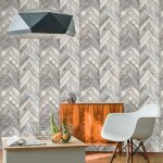 Dutch wallcoverings papier peint bois / chevrons gris 7361 - 1 Dutch wallcoverings papier peint bois / chevrons gris 7361 - 1