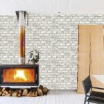 Dutch wallcoverings papier peint briques blanc ew3104
