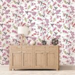 Dutch wallcoverings papier peint colibris rose Dutch wallcoverings papier peint colibris rose