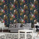 Dutch wallcoverings papier peint lmurien bleu ptrole