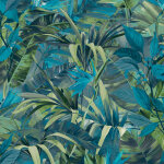Dutch wallcoverings papier peint paradise flower bleu Dutch wallcoverings papier peint paradise flower bleu