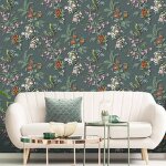 Dutch wallcoverings papier peint tropical bleu - vert